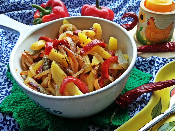 Постный картофельный салат