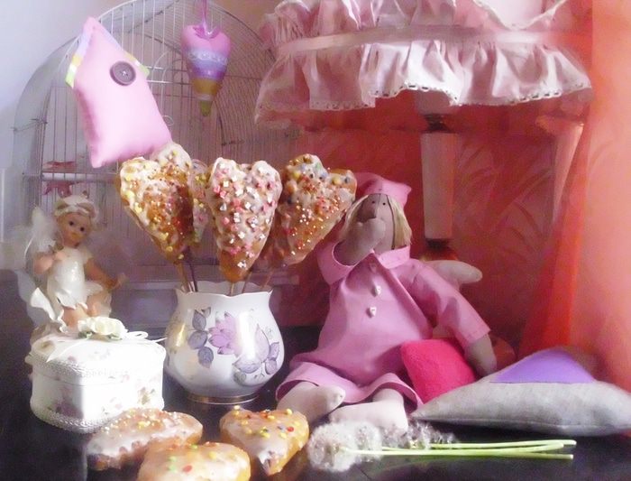 Морковные сердечки в стиле Тильда