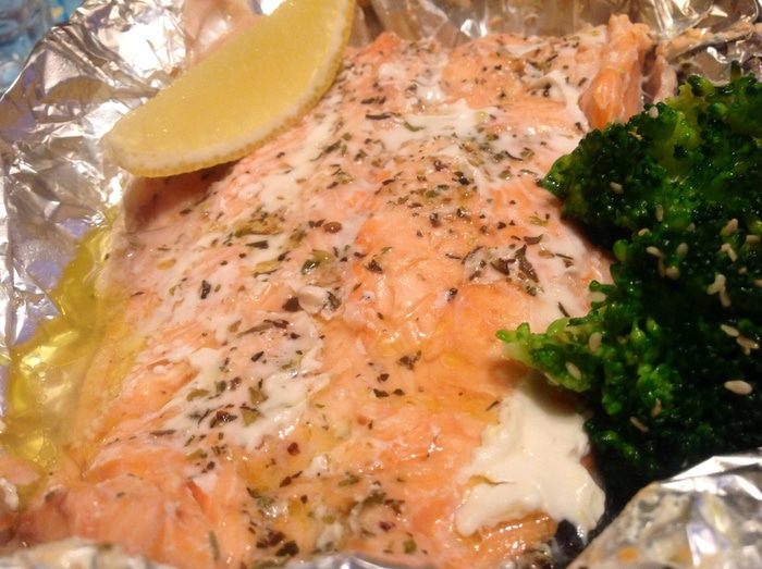 Запеченная семга в фольге