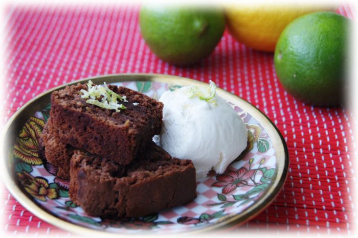 Брауни с лаймом и лимоном