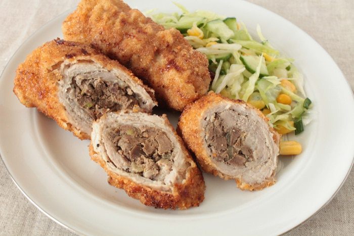 Мясные рулетики с печенью