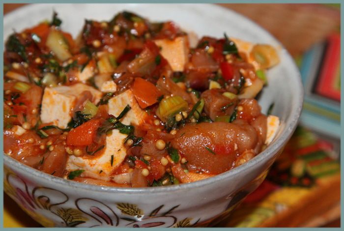 Овощное рагу с тофу (постное меню)