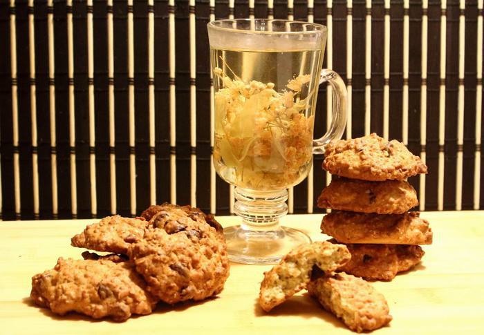 Овсяное печенье с клюквой и шоколадом