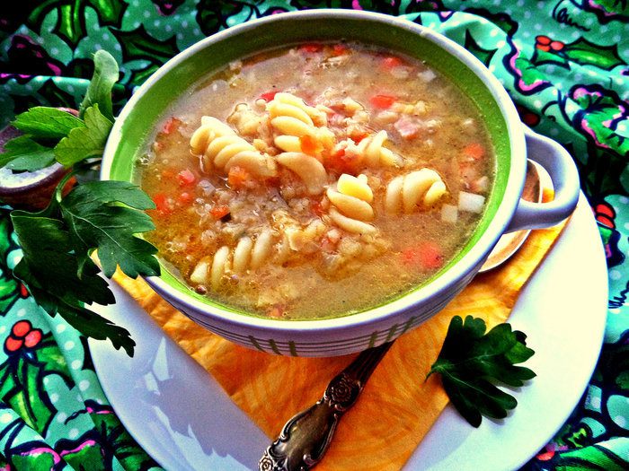 Чечевичная похлёбка с фузилли