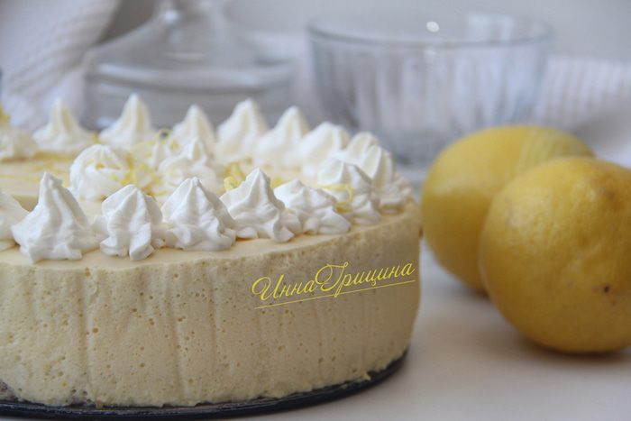 Лимонный муссовый торт