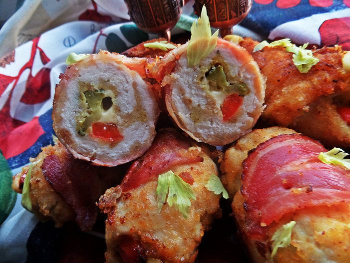 Куриные рулетики с начинкой