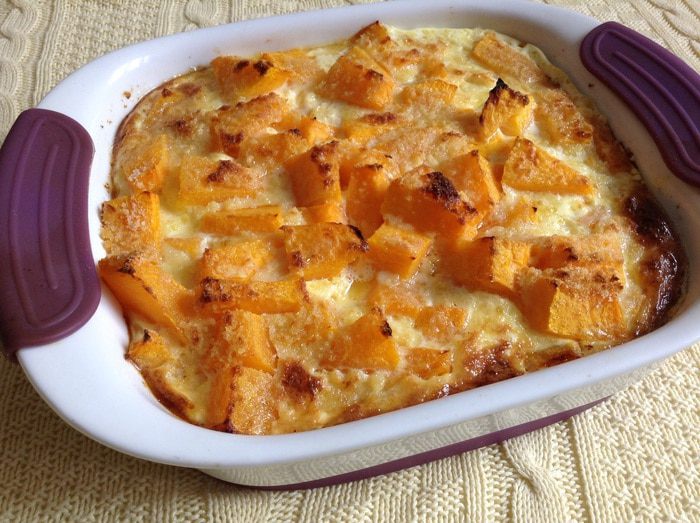 Тыква, запеченная в сливках