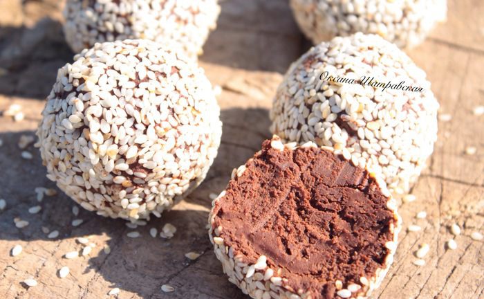 Трюфели с авокадо