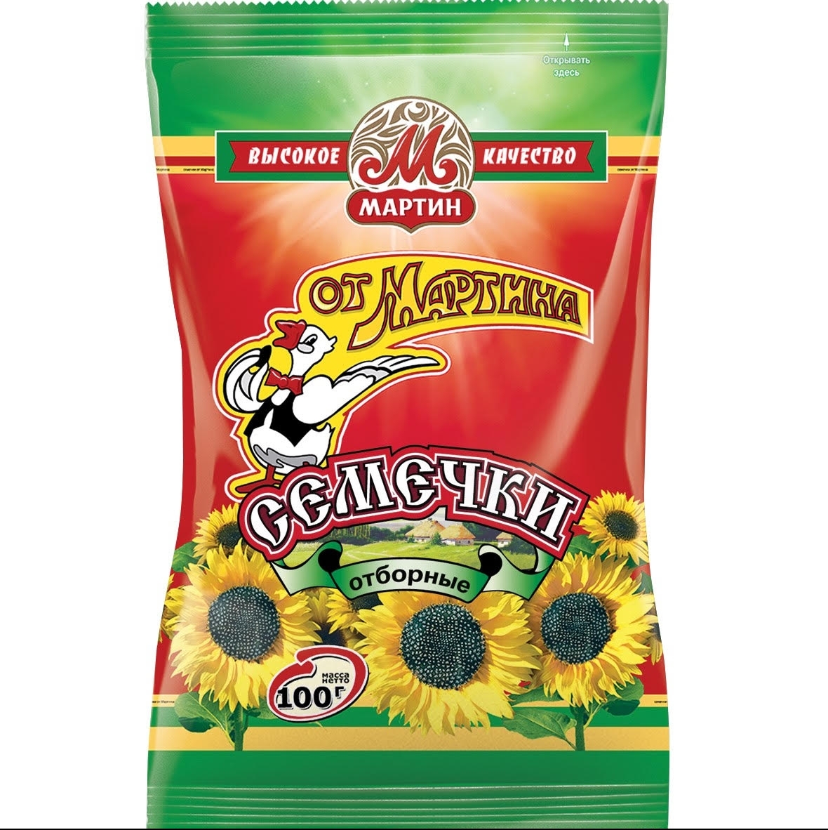 Семечки подсолнечника жареные «От Мартина» отборные «Премиум» 100г