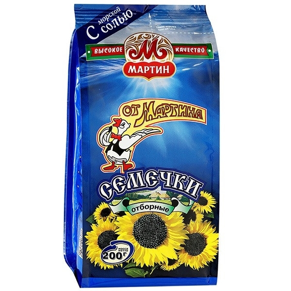 Семечки подсолнечника жареные «От Мартина» отборные с морской солью 200г